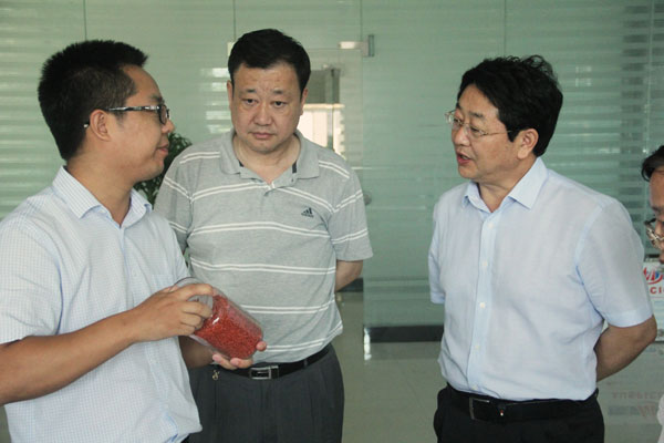 熱烈歡迎河南省科技廳馬世民廳長一行到信陽天意節(jié)能技術(shù)股份有限公司參觀考察指導(dǎo)工作